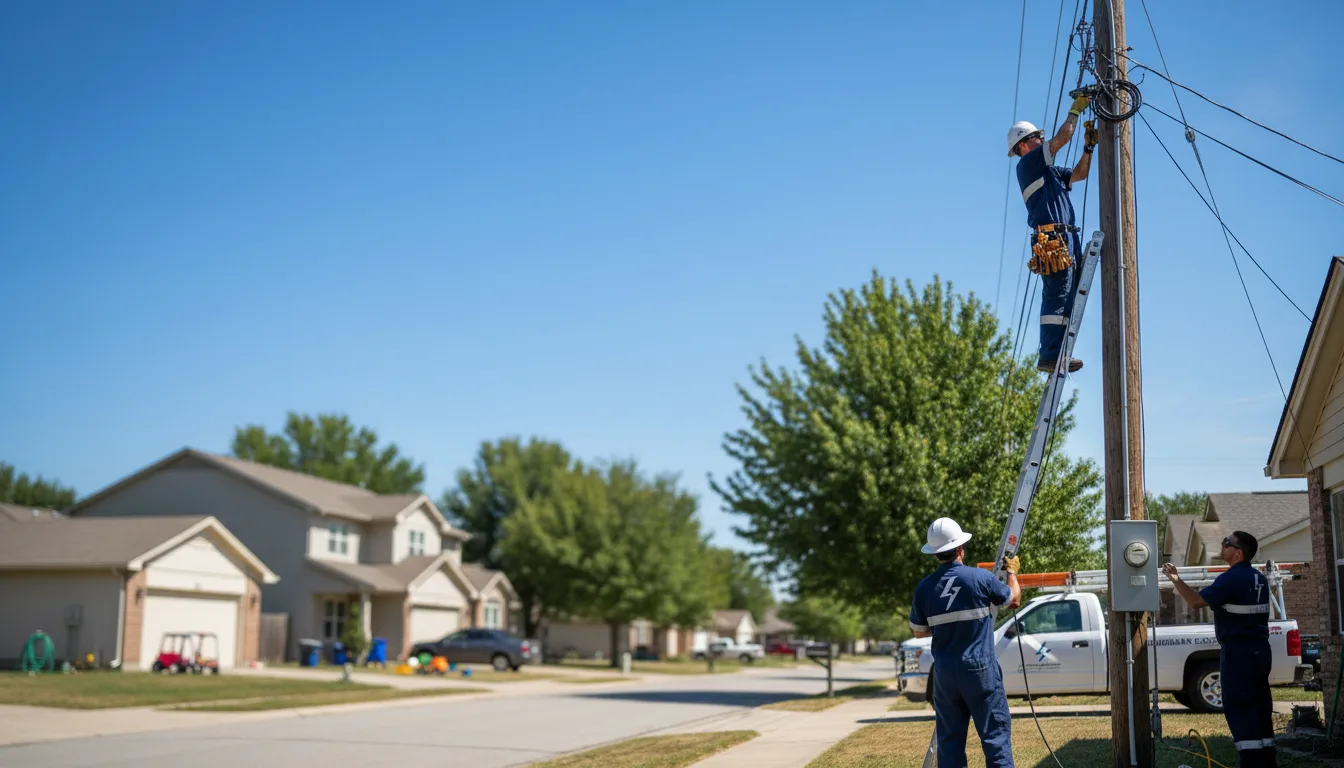 Residential electrician providing installation services in Harrold, TX